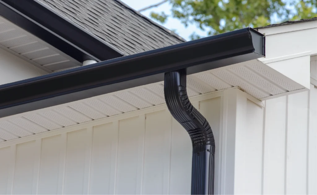 House exterior siding and gutters